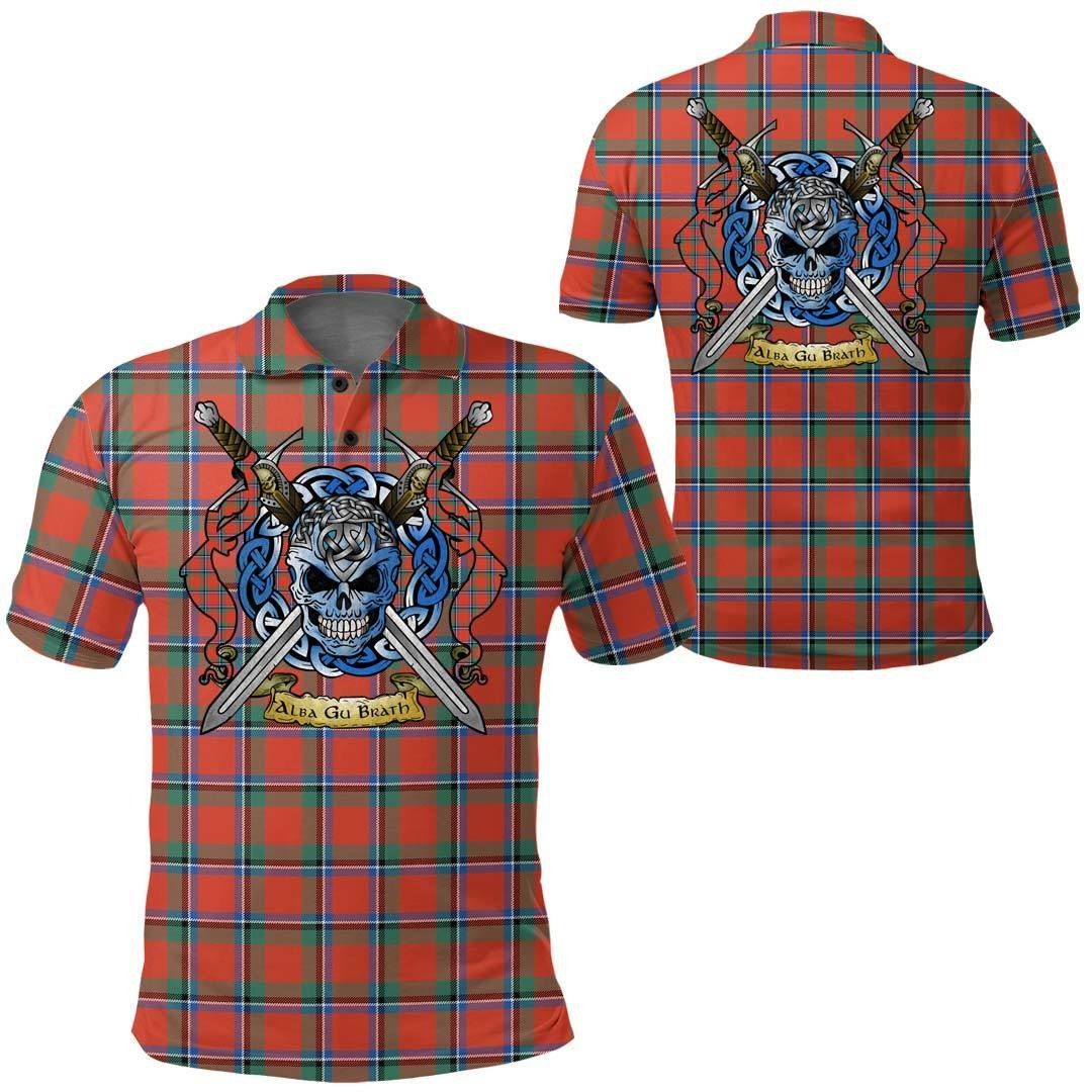 Clothing - Sinclair Ancient Tartan Polo Shirt Celtic Scottish Warrior - Golf Shirt A7 Clothing - Sinclair Ancient Tartan Polo Shirt Celtic Scottish Warrior - Golf Shirt A7