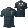 Clothing - Sinclair Hunting Modern Clan Tartan Crest Polo Shirt A7
