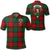 Clothing - Stewart Atholl Modern Clan Tartan Crest Polo Shirt A7