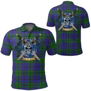 Clothing - Strachan Tartan Polo Shirt Celtic Scottish Warrior - Golf Shirt A7