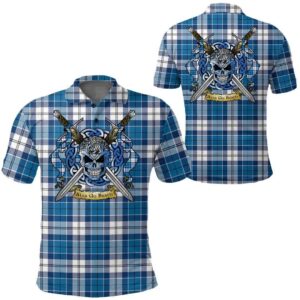 Clothing - Strathclyde District Tartan Polo Shirt Celtic Scottish Warrior - Golf Shirt A7