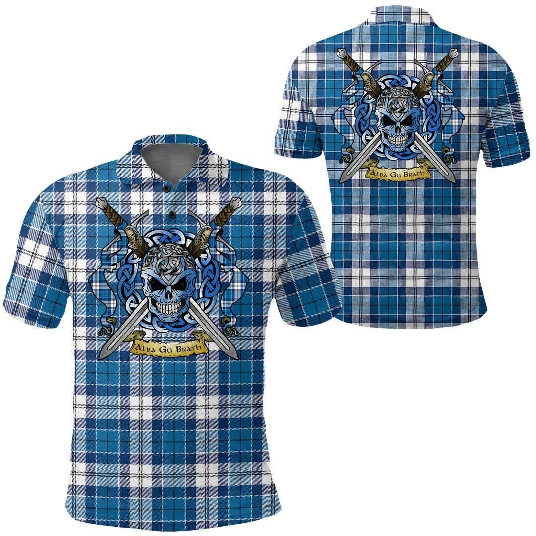 Clothing - Strathclyde District Tartan Polo Shirt Celtic Scottish Warrior - Golf Shirt A7 Clothing - Strathclyde District Tartan Polo Shirt Celtic Scottish Warrior - Golf Shirt A7
