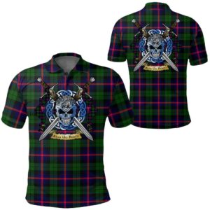 Clothing - Urquhart Modern Tartan Polo Shirt Celtic Scottish Warrior - Golf Shirt A7