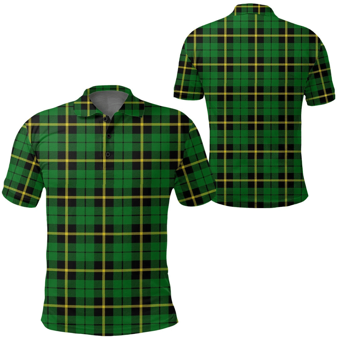 Clothing - Wallace Hunting - Green Tartan Polo Shirt A7 Clothing - Wallace Hunting - Green Tartan Polo Shirt A7