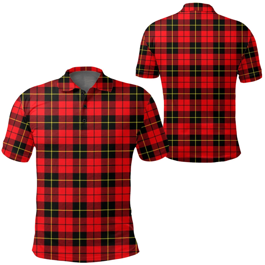 Clothing - Wallace Hunting - Red Tartan Polo Shirt A7 Clothing - Wallace Hunting - Red Tartan Polo Shirt A7