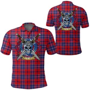 Clothing - Wishart Dress Tartan Polo Shirt Celtic Scottish Warrior - Golf Shirt A7