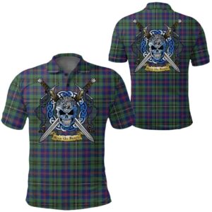 Clothing - Wood Modern Tartan Polo Shirt Celtic Scottish Warrior - Golf Shirt A7
