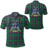 Clothing - Young Modern Tartan Polo Shirt Celtic Scottish Warrior - Golf Shirt A7