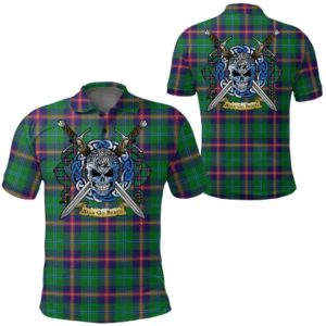 Clothing - Young Modern Tartan Polo Shirt Celtic Scottish Warrior - Golf Shirt A7