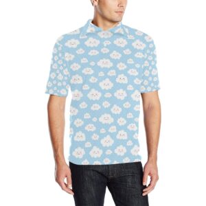 Cloud  Pattern Print Design 02 Men Polo Shirt