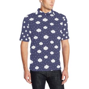 Cloud  Pattern Print Design 03 Men Polo Shirt