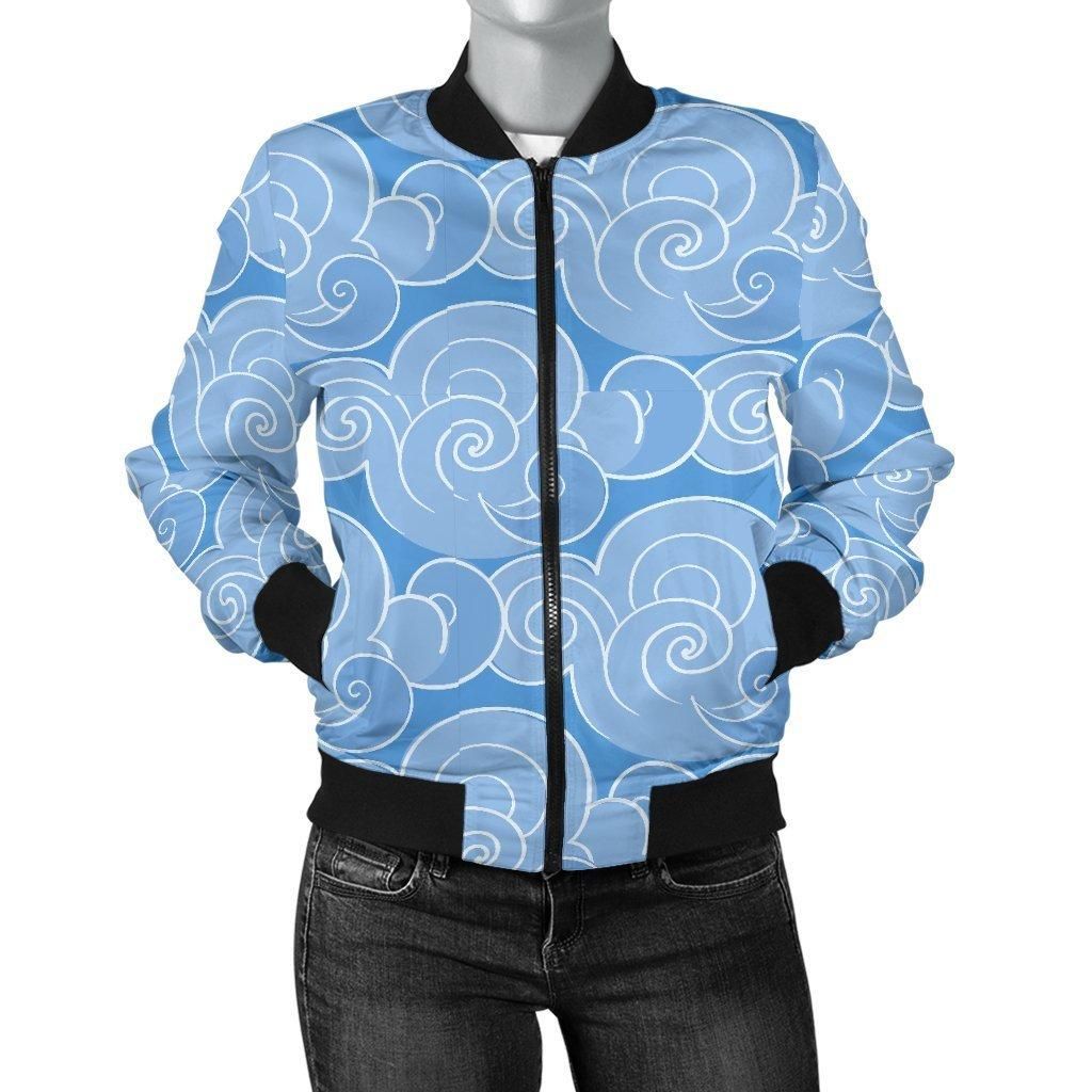 Cloud-Pattern-Print-Women-Casual-Bomber-Jacket-1