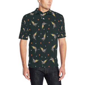 Cockatiel Pattern Print Design 02 Men Polo Shirt