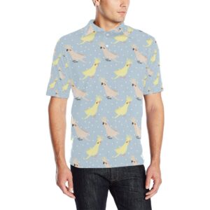 Cockatiel Pattern Print Design 03 Men Polo Shirt