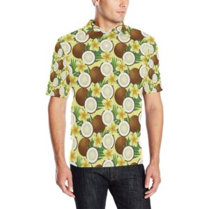 Coconut Pattern Print Design Cn02 Men Polo Shirt