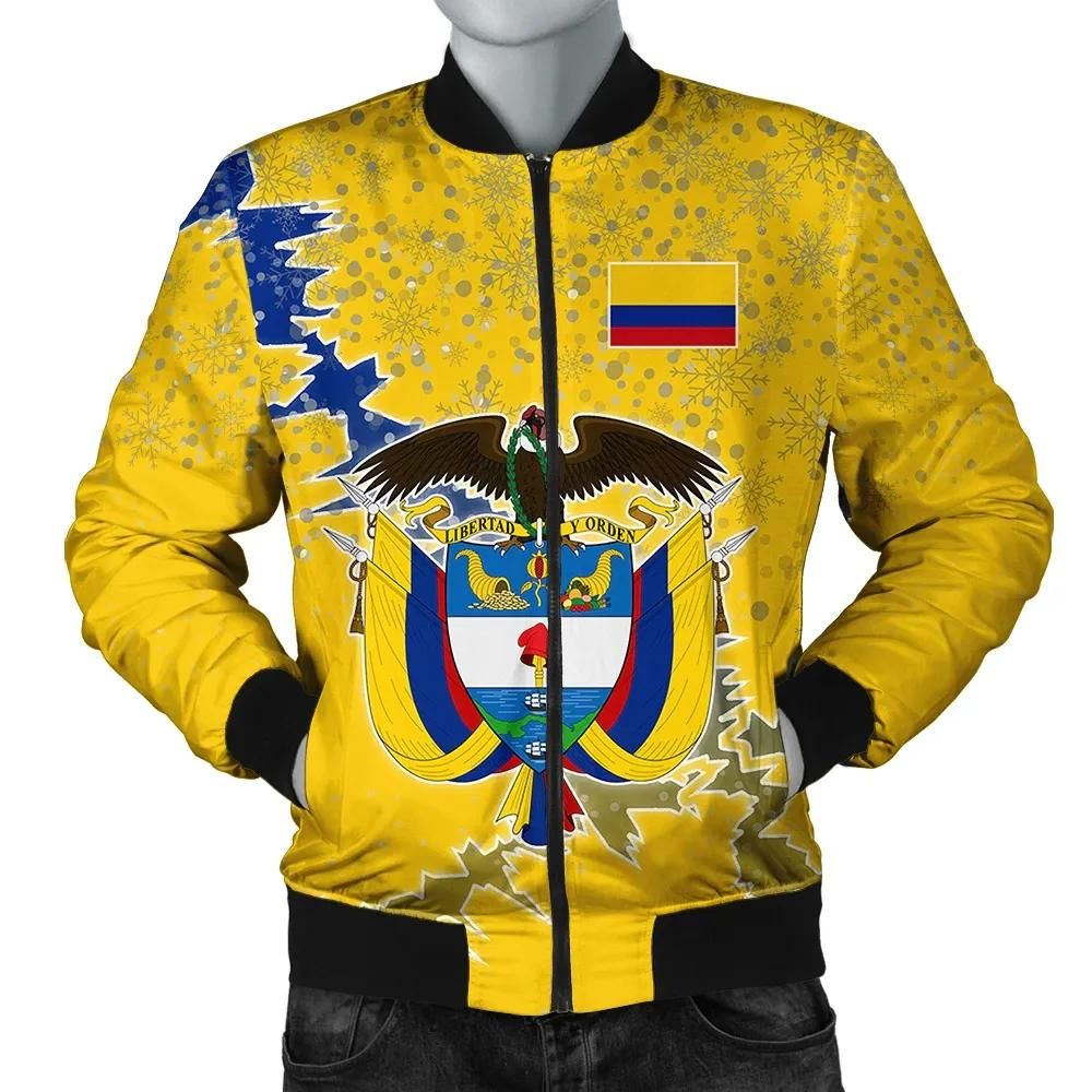 Colombia Christmas Coat Of Arms Men Bomber Jacket X Style J78 Bomber Jacket Colombia Christmas Coat Of Arms Men Bomber Jacket X Style J78 Bomber Jacket