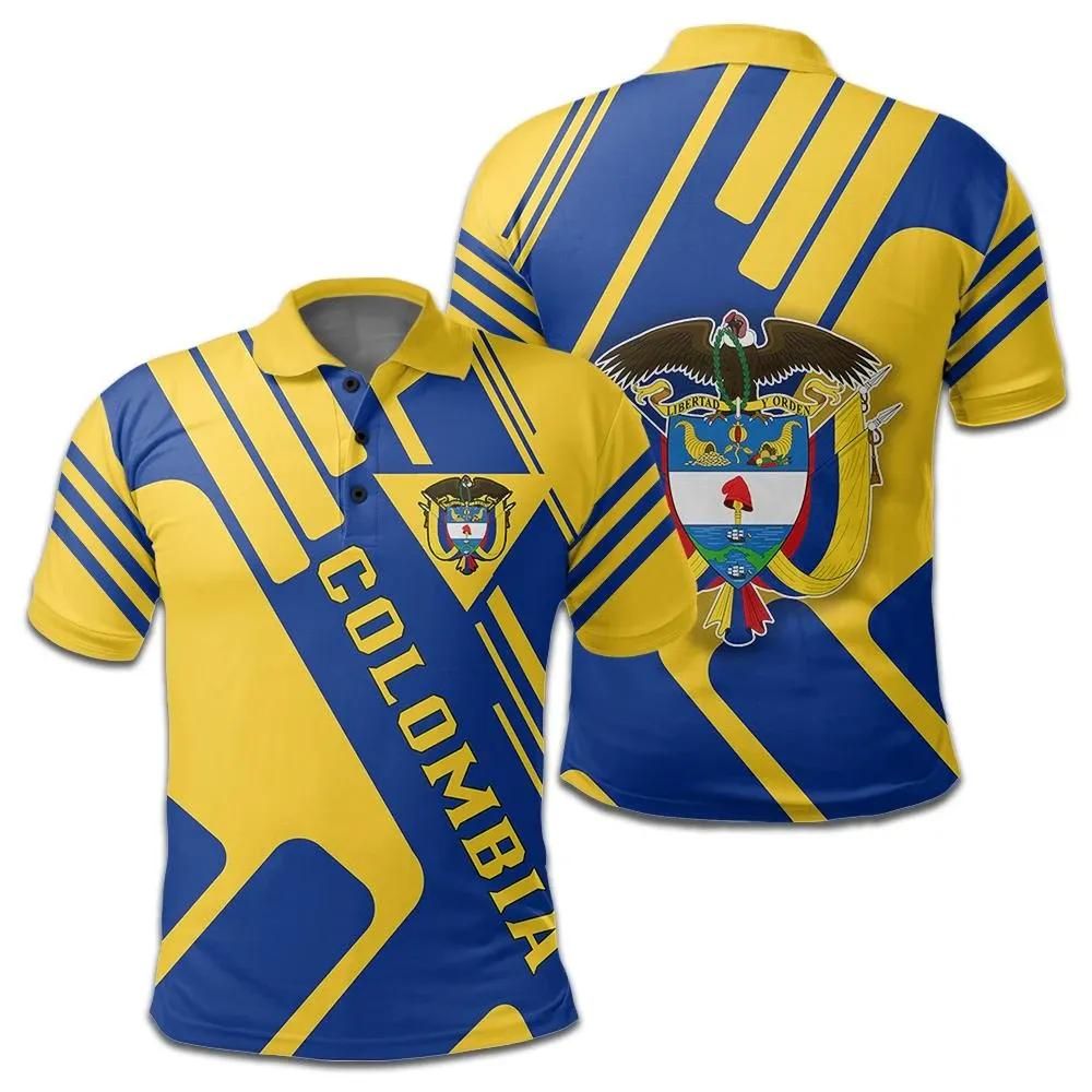 Colombia Coat Of Arms Polo Shirt Rockie J5W Colombia Coat Of Arms Polo Shirt Rockie J5W