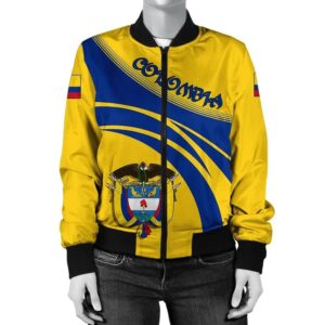 Colombia Coat Of Arms  Women Bomber Jacket Cricket Bomber Jacket