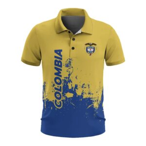 Colombia Men's All Over Print Polo Shirt (Model T55)
