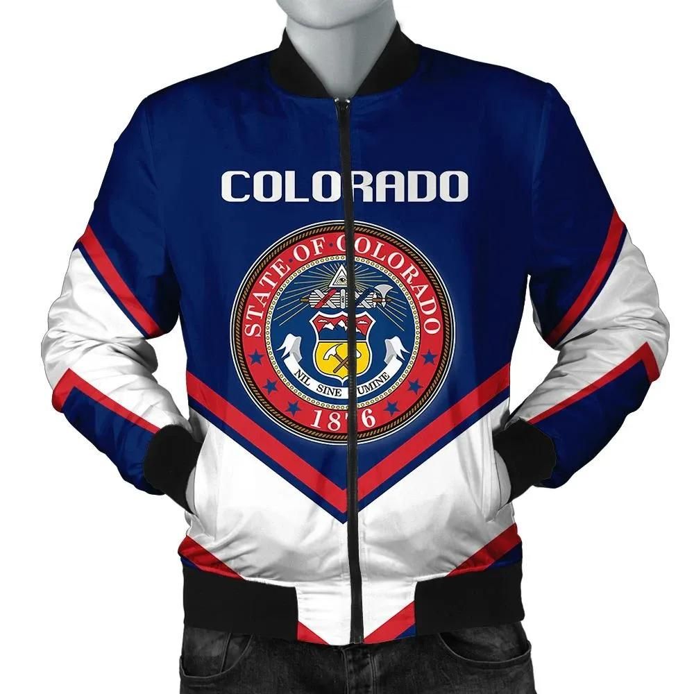 Colorado Coat Of Arms Men Bomber Jacket Lucian Style J5W Bomber Jacket Colorado Coat Of Arms Men Bomber Jacket Lucian Style J5W Bomber Jacket