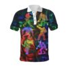 Colorful Bigfoot 3D Polo Shirt