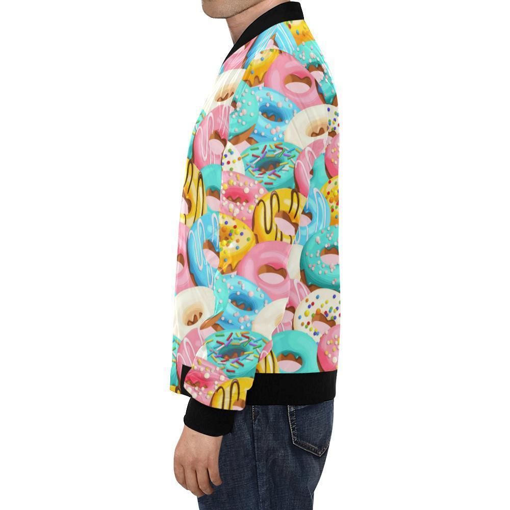Colorful-Donut-Pattern-Print-Mens-Bomber-Jacket-1