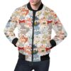 Colorul Fox Pattern Print Mens Bomber Jacket