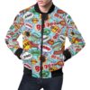 Comic Book Strip Pattern Print Mens Bomber Jacket