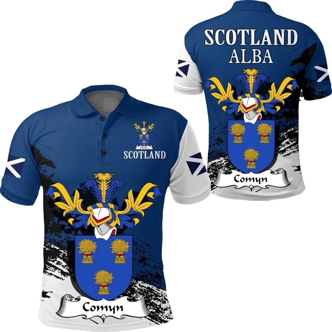 Comyn Scottish Family Crest Scotland Special Polo Shirt - Golf Shirt A7 Comyn Scottish Family Crest Scotland Special Polo Shirt - Golf Shirt A7