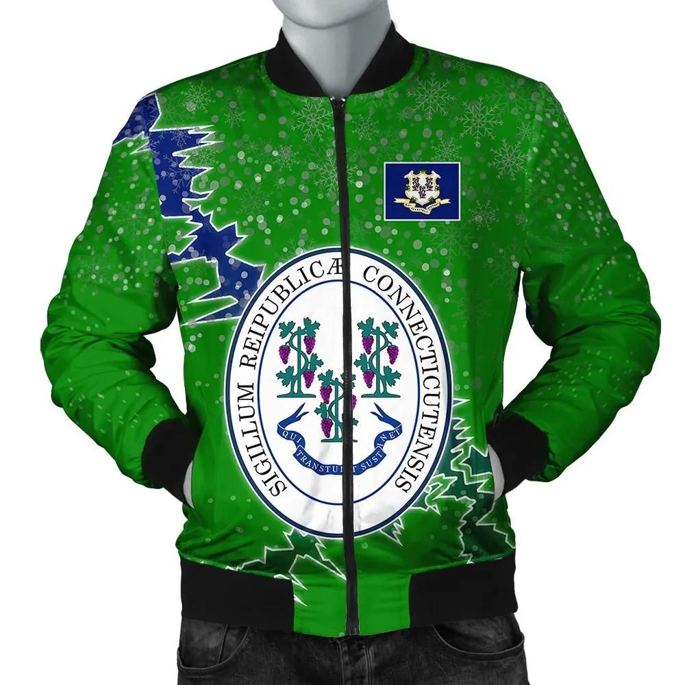 Connecticut Christmas Coat Of Arms Men Bomber Jacket X Style J78 Bomber Jacket Connecticut Christmas Coat Of Arms Men Bomber Jacket X Style J78 Bomber Jacket