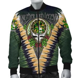 Connor or O'Connor (Sligo) Ireland Bomber Jacket - GD Irish Legend Shamrock V Tie-Dye A7 Bomber Jacket