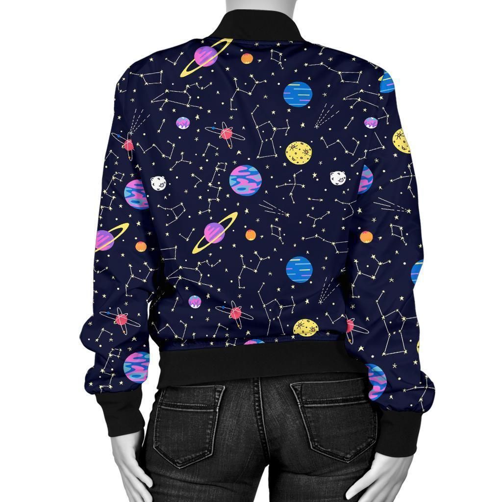 Constellation-Planet-Print-Pattern-Women-Casual-Bomber-Jacket-2