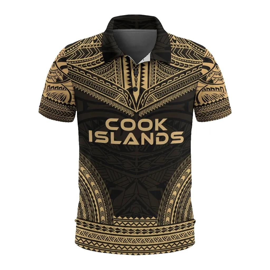 Cook Islands Polo Shirt - Polynesian Chief Gold Version - BN10 Cook Islands Polo Shirt - Polynesian Chief Gold Version - BN10