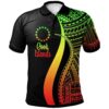 Cook Islands Polo Shirt Reggae - Polynesian Tentacle Tribal Pattern - BN11