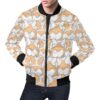 Corgi Butt Pattern Print Mens Bomber Jacket