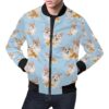 Corgi Portrait Pastel Pattern Print Mens Bomber Jacket