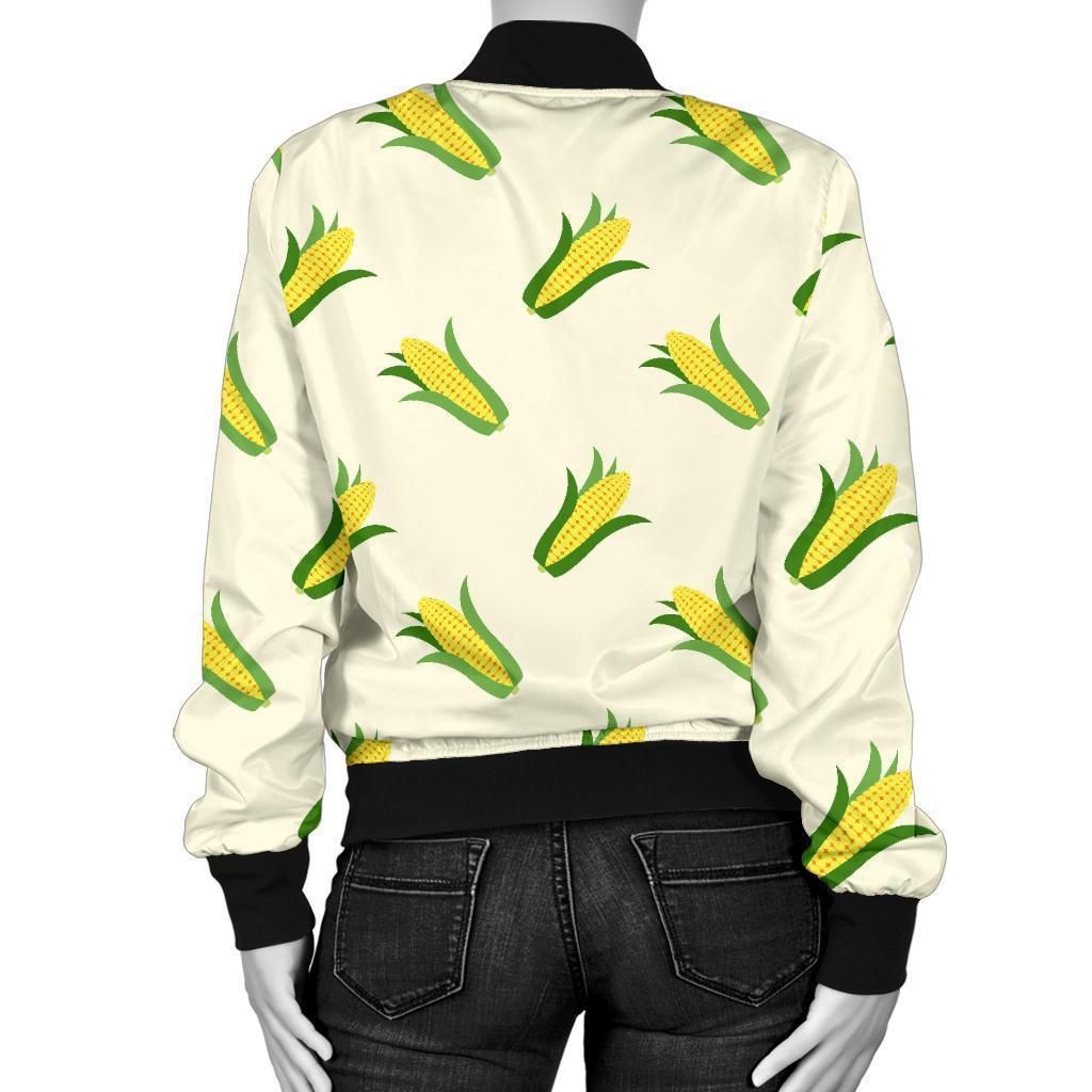 Corn-Print-Pattern-Women-Casual-Bomber-Jacket-2