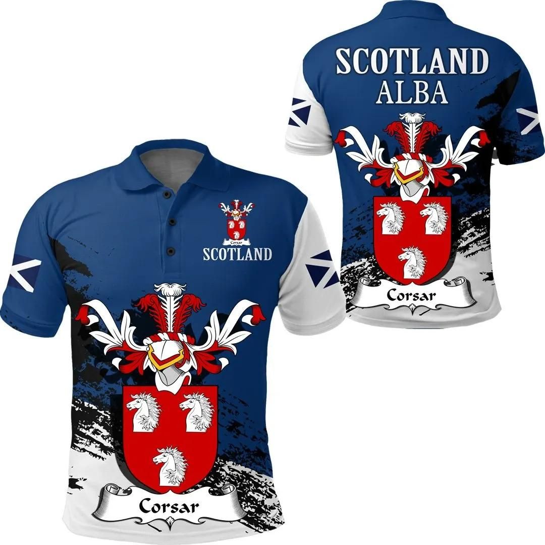 Corsar Scottish Family Crest Scotland Special Polo Shirt - Golf Shirt A7 Corsar Scottish Family Crest Scotland Special Polo Shirt - Golf Shirt A7