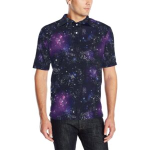 Cosmic Pattern Print Design 03 Men Polo Shirt