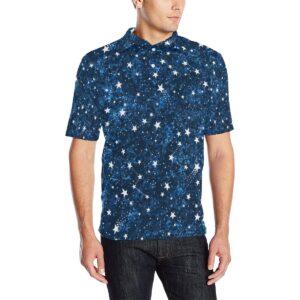 Cosmic Pattern Print Design 05 Men Polo Shirt