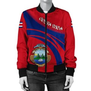 Costa Rica Coat Of Arms  Women Bomber Jacketticket Bomber Jacket