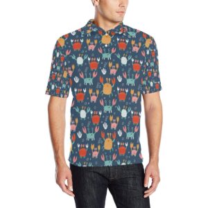 Crab Pattern Print Design 05 Men Polo Shirt
