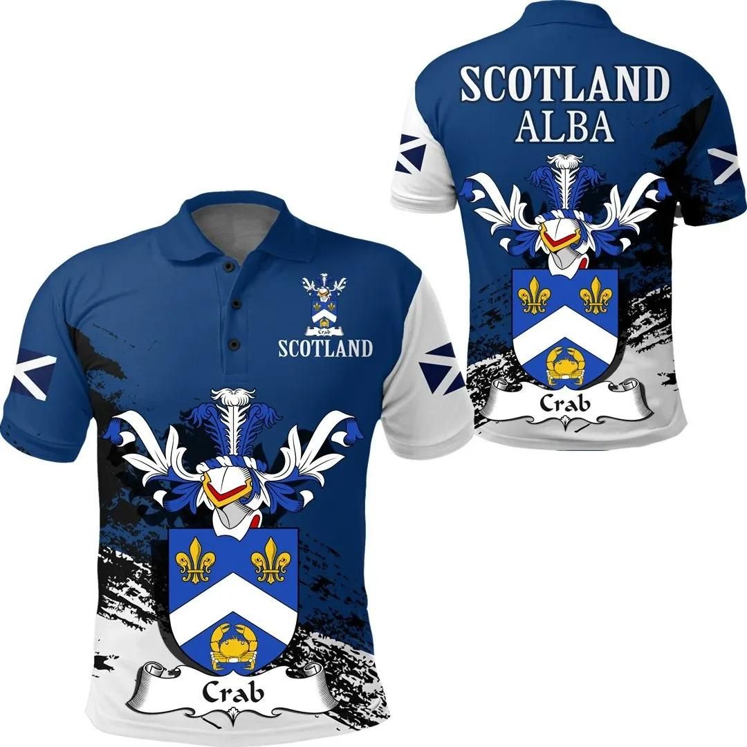 Crab Scottish Family Crest Scotland Special Polo Shirt - Golf Shirt A7 Crab Scottish Family Crest Scotland Special Polo Shirt - Golf Shirt A7