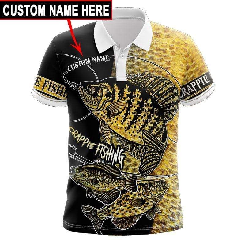 Crappie Fishing Custom Name Polo Shirt #Kv Crappie Fishing Custom Name Polo Shirt #Kv