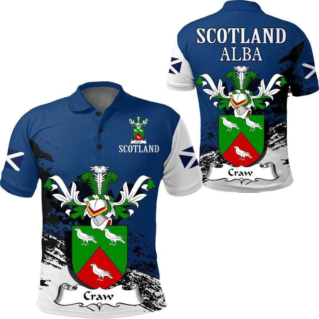 Crawford Scottish Family Crest Scotland Special Polo Shirt - Golf Shirt A7 Crawford Scottish Family Crest Scotland Special Polo Shirt - Golf Shirt A7