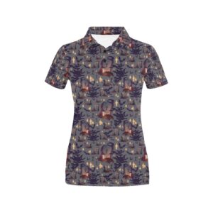 Creepy Graveyard Print Design Lks301 Women'S Polo Shirt