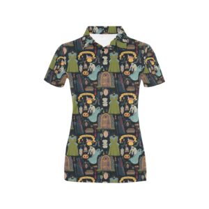 Creepy Halloween Print Design Lks304 Women'S Polo Shirt