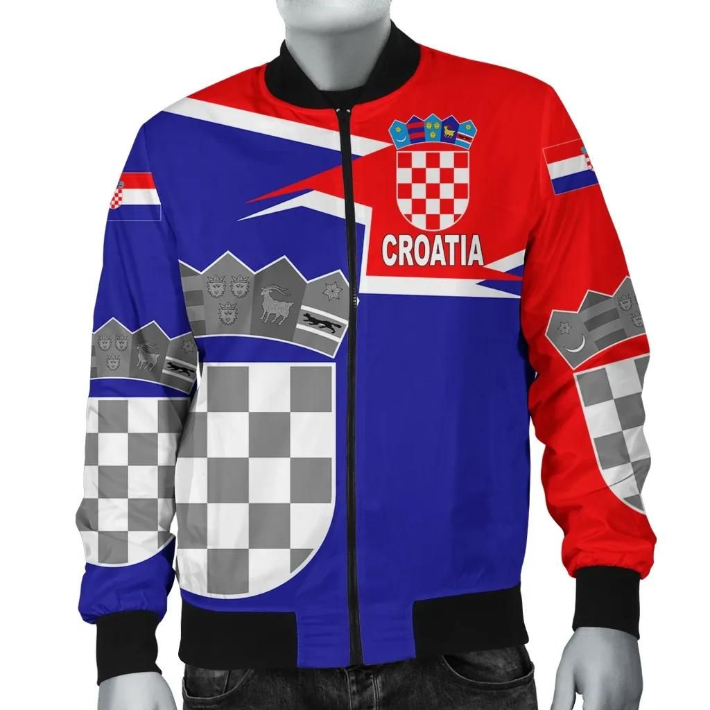 Croatia Bomber Jacket Coat Of Arms - Style A27 Bomber Jacket Croatia Bomber Jacket Coat Of Arms - Style A27 Bomber Jacket