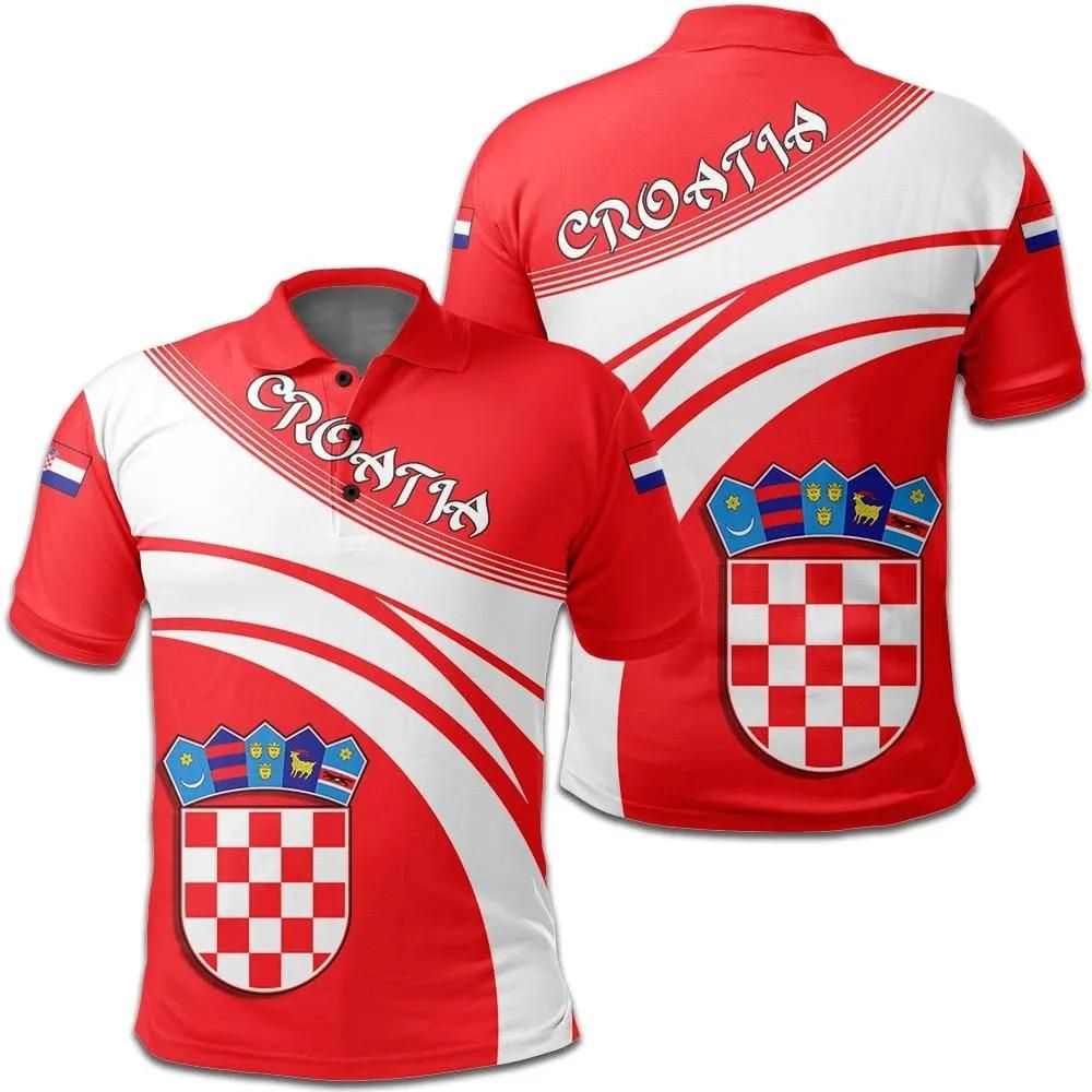 Croatia Coat Of Arms Polo Shirt Cricket Style J5W Croatia Coat Of Arms Polo Shirt Cricket Style J5W