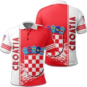 Croatia Coat Of Arms Polo Shirt Quarter Style J7